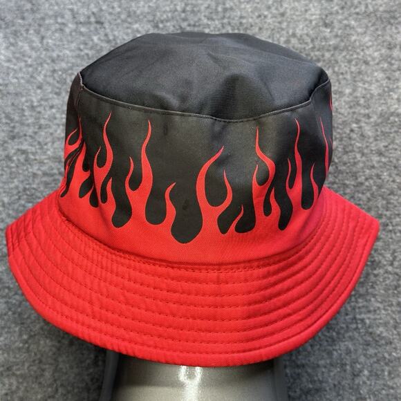 Bucket Hat - Flames, Novelty Hat, Reversible, Hippie Hat Guy Fieri Inspired Rare - Picture 4 of 8